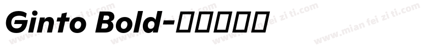 Ginto Bold字体转换